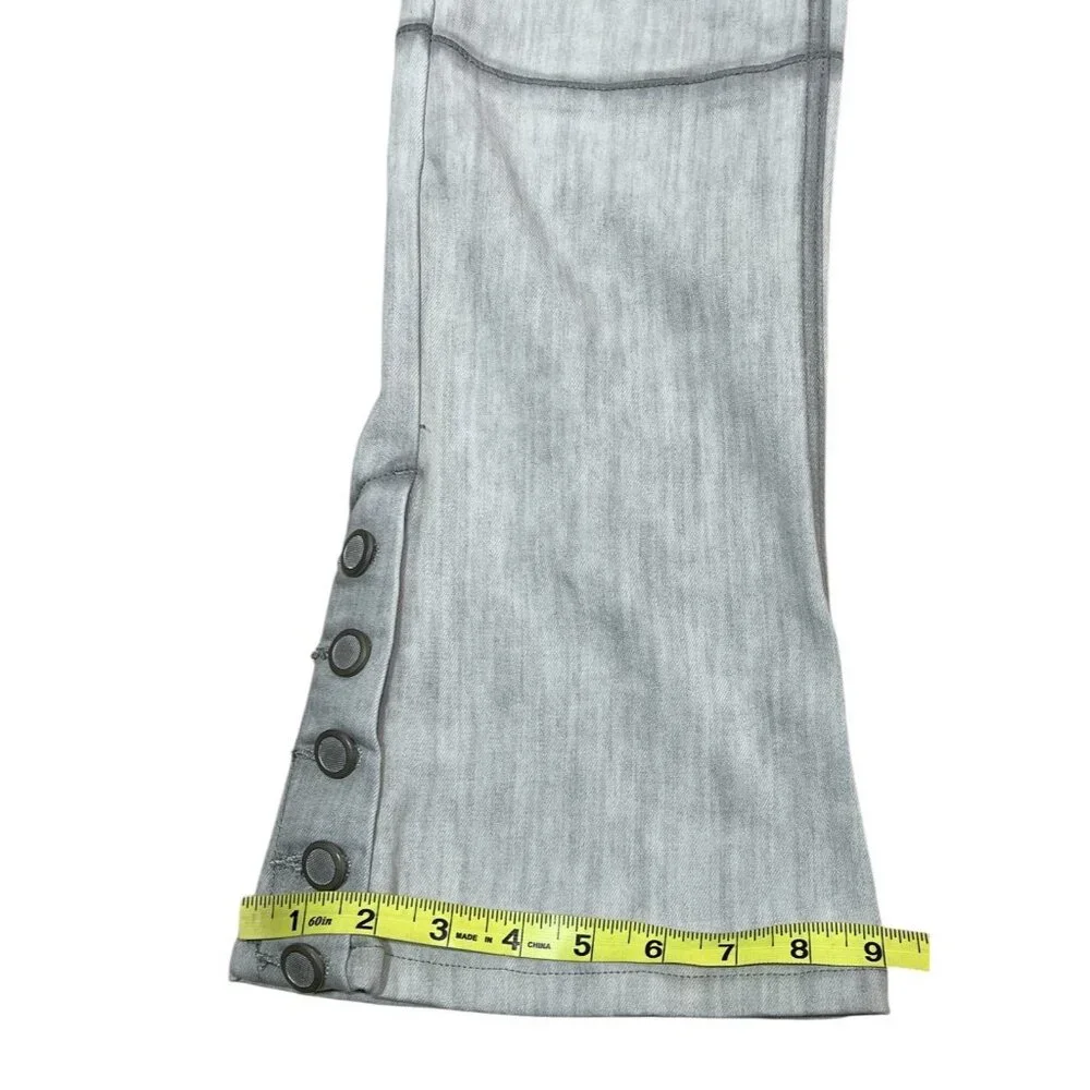 Free People Jeans Women Size 28 Gray Denim Flare Mid Rise Stretch